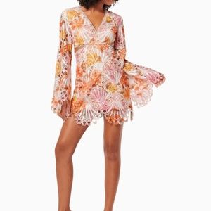 Elliatt Myrtle Minidress floral-printed, eyelet lace dress size M NWT$309